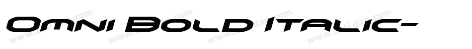 Omni Bold Italic字体转换